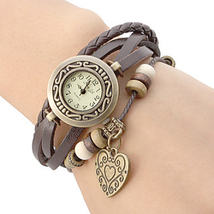 Женские винтажные кварцевые наручные часы с круглым циферблатом на ремешке из искусственной кожи. Цвета в ассортименте.