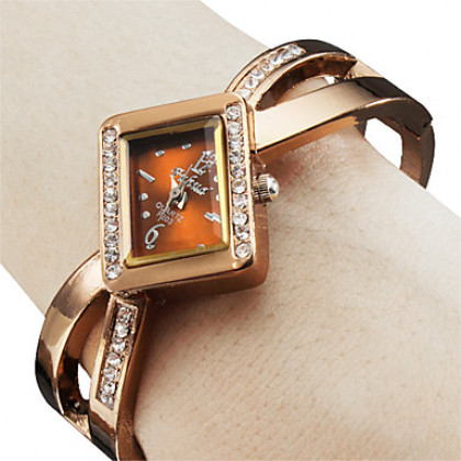 Женский браслет Стиль металла Аналоговые кварцевые часы (бронза)