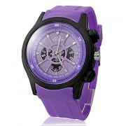 Женский фиолетовый югу от Dial Паутина Pattern Силиконовый Кварцевый Спортивные часы