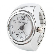 женский стильный сплава аналоговый кольцо кварцевые часы (серебро)
