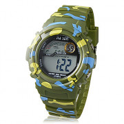 ЖК детские цифровые многофункциональные камуфляж резинкой наручные часы (разных цветов)