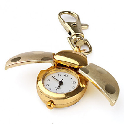 золотых жуков стиль кварцевые аналоговые часы брелок