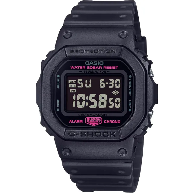 Японские наручные мужские часы Casio DW-5600PK-1. Коллекция G-Shock