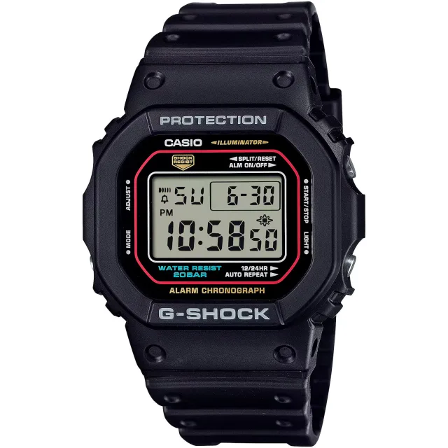 Японские наручные мужские часы Casio DW-5600RL-1. Коллекция G-Shock