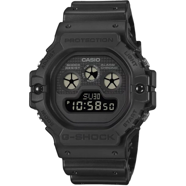 Японские наручные мужские часы Casio DW-5900UBB-1. Коллекция G-Shock