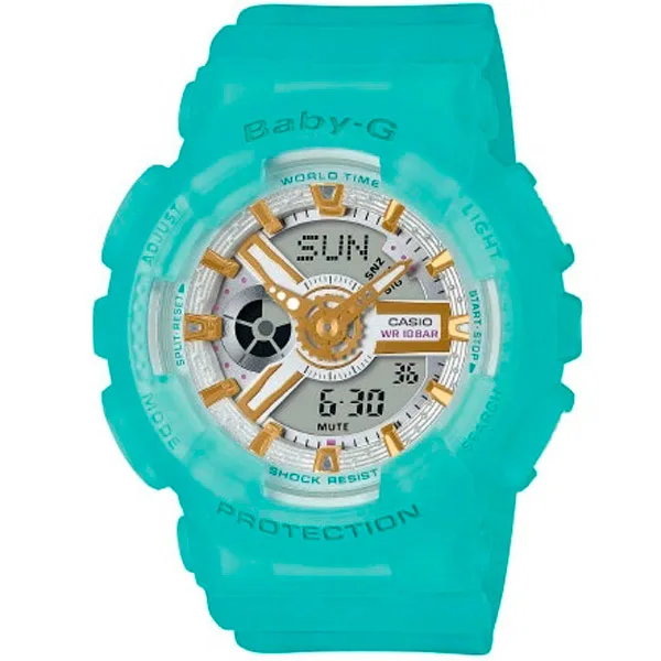 Японские наручные женские часы Casio BA-110SC-2AER. Коллекция Baby-G