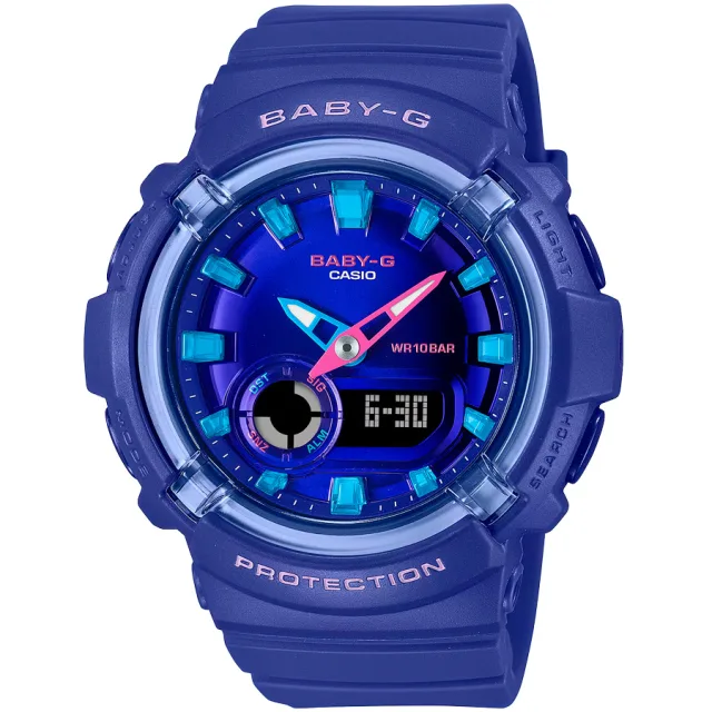 Японские наручные женские часы Casio BGA-280DN-2A. Коллекция Baby-G