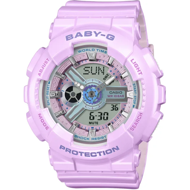 Японские наручные женские часы Casio BA-110MC-6A. Коллекция Baby-G