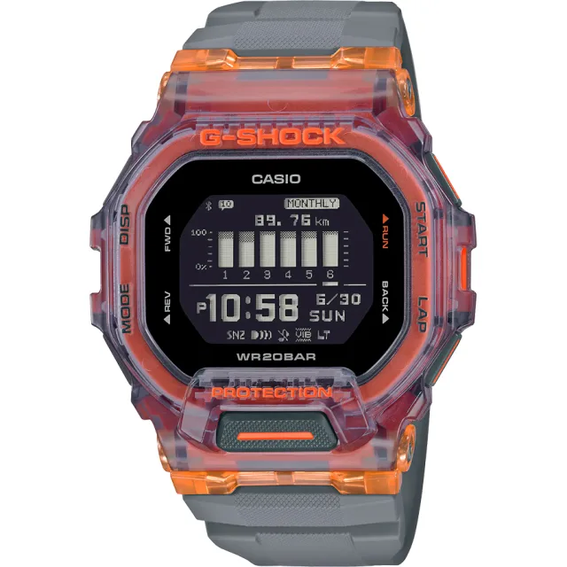 Японские наручные мужские часы Casio GBD-200SM-1A5. Коллекция G-Shock