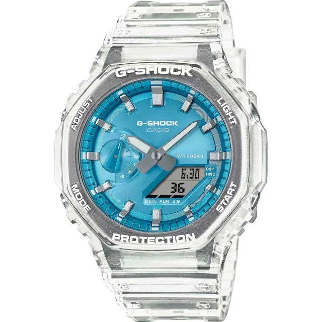 Японские наручные мужские часы Casio GA-2100BM-7A2. Коллекция G-Shock