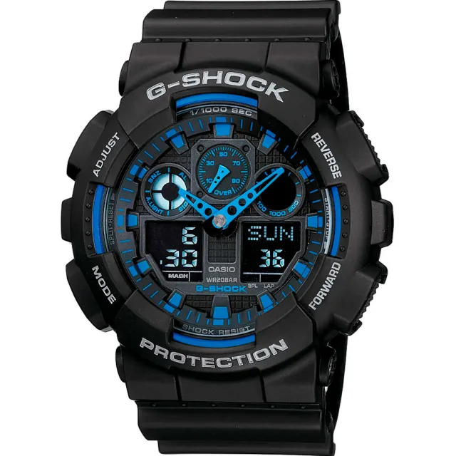 Японские наручные мужские часы Casio GA-100-1A2. Коллекция G-Shock