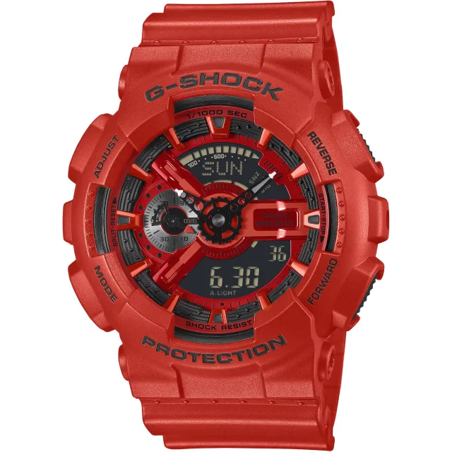 Японские наручные мужские часы Casio GA-110RRB-4A. Коллекция G-Shock