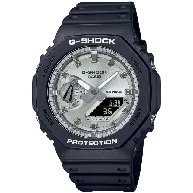 Японские наручные мужские часы Casio GA-2100SB-1A. Коллекция G-Shock