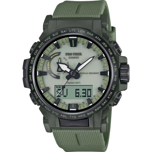 Японские наручные мужские часы Casio PRW-61LD-3. Коллекция Pro-Trek