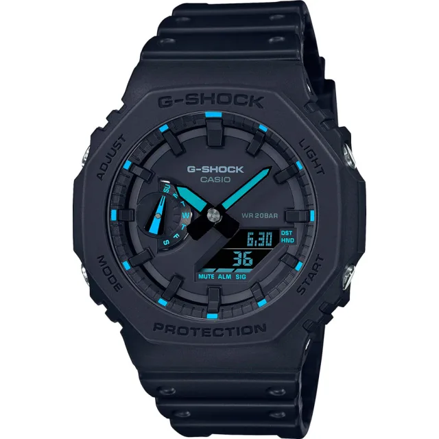 Японские наручные мужские часы Casio GA-2100-1A2. Коллекция G-Shock