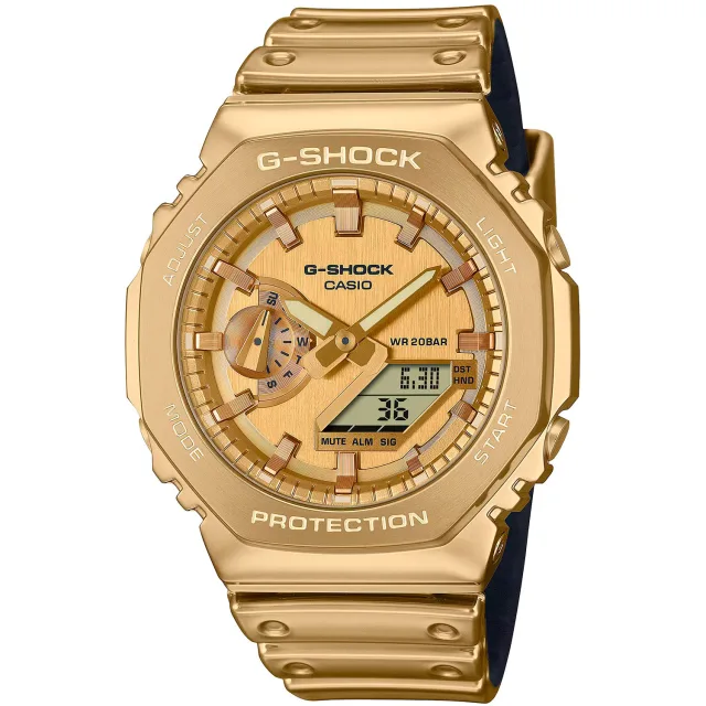 Японские наручные мужские часы Casio GM-2100YMG-9A9. Коллекция G-Shock