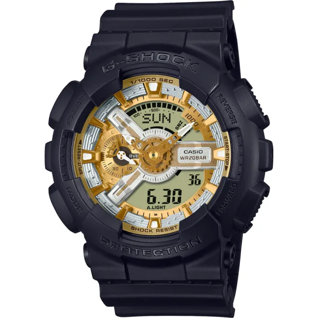 Японские наручные мужские часы Casio GA-110CD-1A9. Коллекция G-Shock