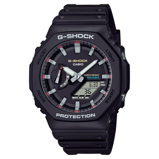 Японские наручные мужские часы Casio GA-2100RL-1A. Коллекция G-Shock