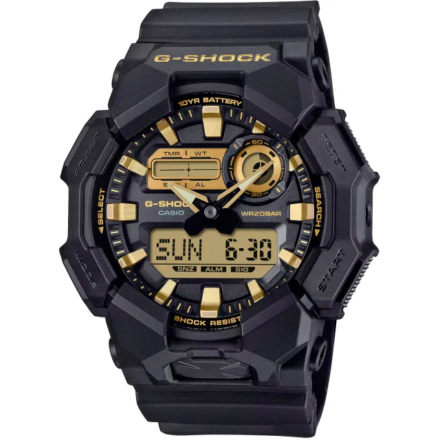 Японские наручные мужские часы Casio GA-010GB-1A9. Коллекция G-Shock