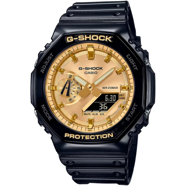 Японские наручные мужские часы Casio GA-2100GB-1A. Коллекция G-Shock