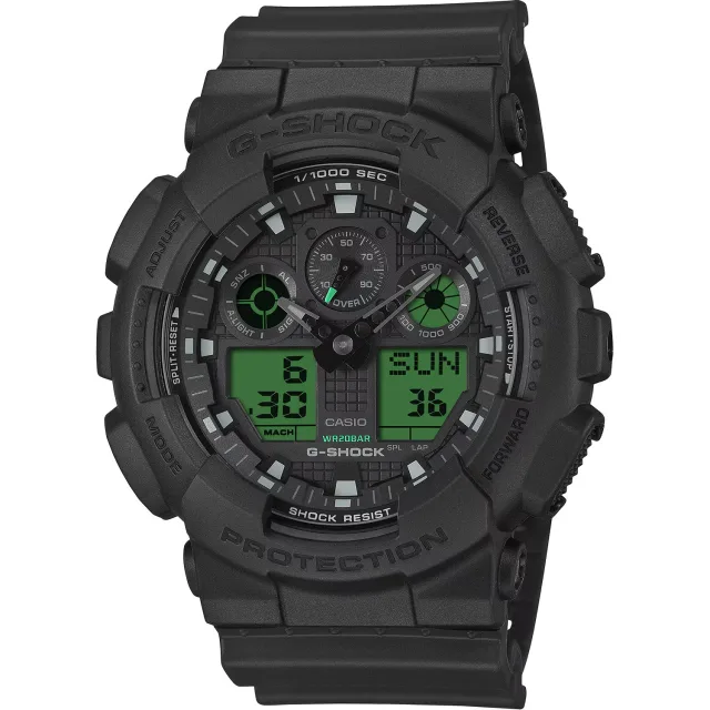 Японские наручные мужские часы Casio GA-100BEG-1A. Коллекция G-Shock