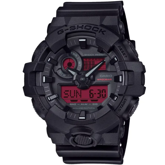Японские наручные мужские часы Casio GA-700BBR-1A. Коллекция G-Shock