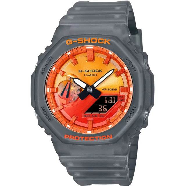 Японские наручные мужские часы Casio GA-2100FLS-8A4. Коллекция G-Shock