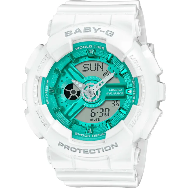 Японские наручные женские часы Casio BA-110XWS-7A. Коллекция Baby-G