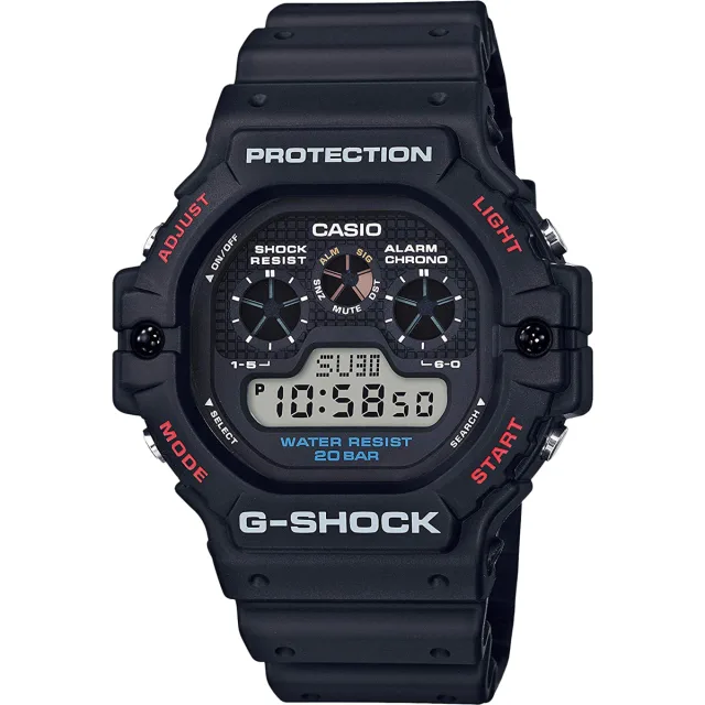 Японские наручные мужские часы Casio DW-5900-1ER. Коллекция G-Shock