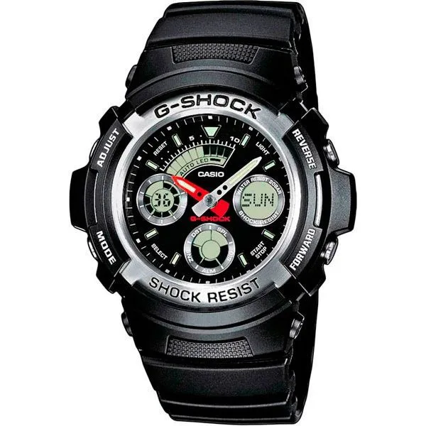 Японские наручные мужские часы Casio AW-590-1A. Коллекция G-Shock