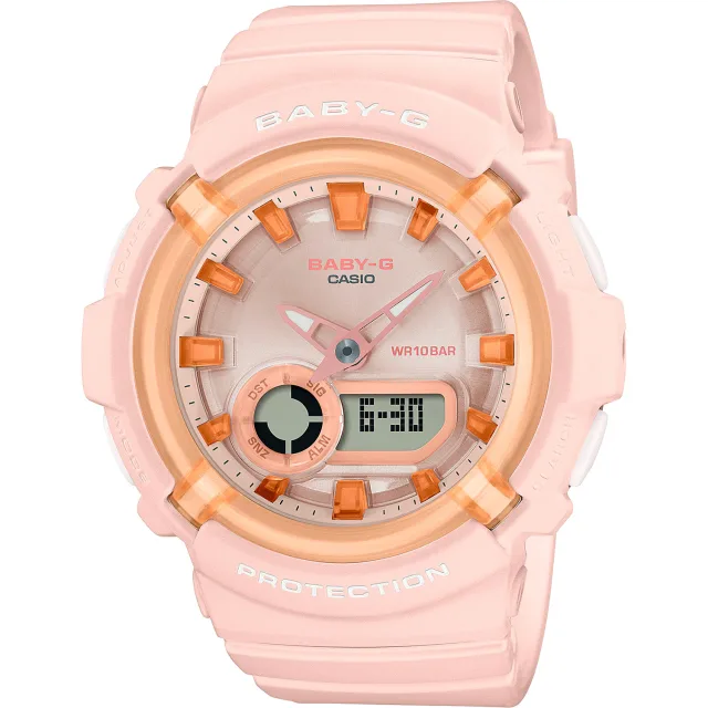 Японские наручные женские часы Casio BGA-280SW-4A. Коллекция Baby-G